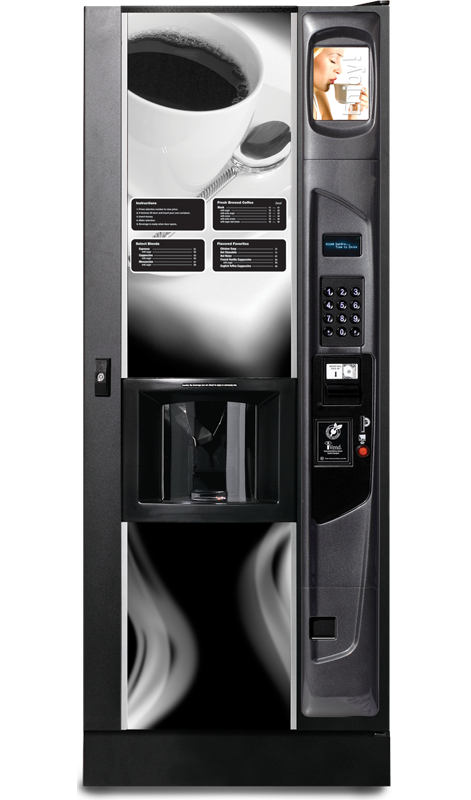 Coffee, hot chocolate, soup and hot beverage vending machine